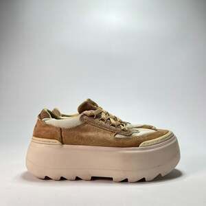 UGG Platform Sneakers Suede Mesh Beige Tan Chunky Shoes Women’s Size 6